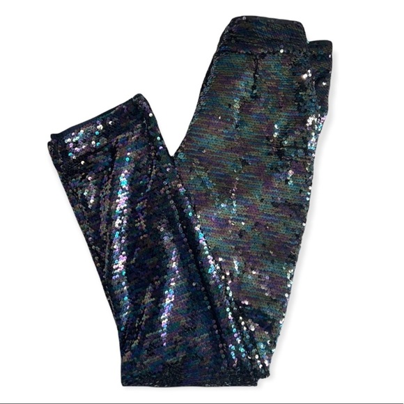 Sequin Sparkle Pants – Party Night Glam Size M - Picture 1 of 5